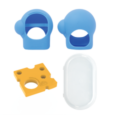 Simtong 固齒器2件組, 藍紫色, 起司色, 1套, 雙手手套固齒器 + 起司固齒器