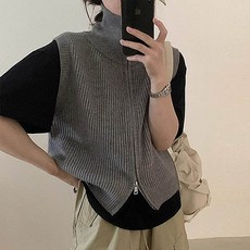 andstyle 女性Ian'z兩穿高領針織背心 263264