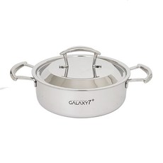 Kitchen-Art Galaxy7電磁爐適用不鏽鋼雙耳火鍋湯鍋, 22cm, 單色, 1個