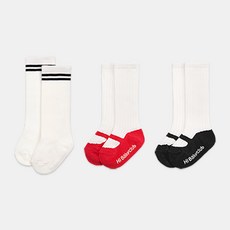 HI BABY CLUB 鞋子圖案襪 2入+雙條紋及膝襪