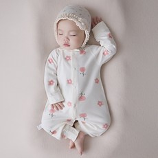 Bebeniz 基本款純棉圖案長袖連身衣