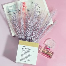 러블리팜 조화 팜파스 3p + 페이퍼백 세트, 라벤더, 1개