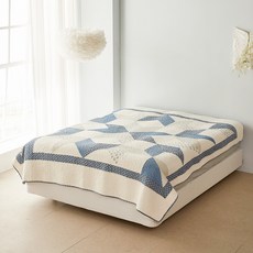 La Pomme Rive 絎縫床罩, 拼布(正面), 象牙白(背面)