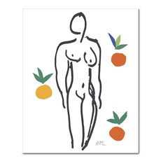 ADICO DIY數字油畫 40 x 50 cm, 馬諦斯 橙與裸女(P11)