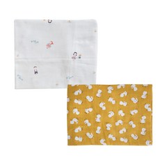 ggoom duboo 孩童毯子 人物卡通圖案+鴨子圖案 H組合, 混色