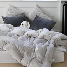 베이직톤 무지 극세사 차렵이불