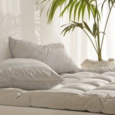 nubizio 舒適睡眠 巨型 純棉 床墊, 灰色