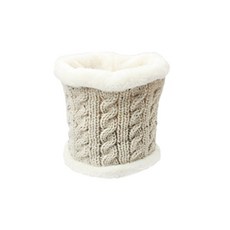 KARNIC 麻花針織毛絨圍脖, 米色(TKN001), 1個