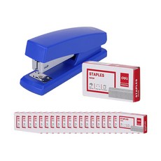 deLi 得力 Easy Plier 釘書機 相容33號釘書針 + 釘書針 1000p x 20個組合 E0311, 隨機出貨(釘書機), 單一顏色(釘書針), 1套