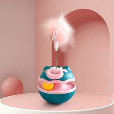 파스텔펫 반려동물 통통츄 오뚝이 장난감, 피콕그린, 1개