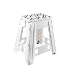 라이크하우스 접이식 의자 폴딩체어 스툴, 화이트, 1개