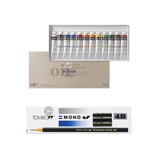 ShinHan 油畫顏料 20ml+4B鉛筆組 12入, 12色