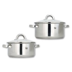 ELO Induction Main Topf IH不鏽鋼雙耳鍋 20cm+雙耳鍋 24cm組 2個, 單色, 南瓜鍋20cm+南瓜鍋24cm