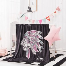 동물 캐릭터 양면 극세사 무릎 담요 낮잠 이불