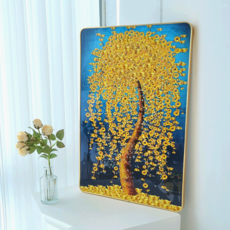 Kuching island. 加大版 錢如雨下 財源廣進 致富畫框 直式 2 錢多多 黃金搖錢樹