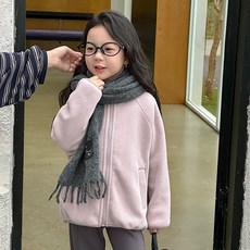 Starbean 兒童簡約日常刷毛拉鍊外套