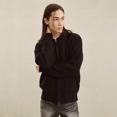 BLONDNINE 男款翻領全拉鍊開襟衫