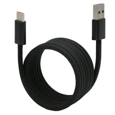 Other Us Slinky USB A to Type C 磁吸防打結快速充電線 60W, 黑色, 130cm, 1條