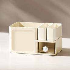 순잠 아크릴 서랍형 데스크 수납 정리 모듈식프레임 수납함, 아이보리, 1개