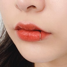 젤루나 여성용 전체써지컬 라운드원 입찌 입술 귀찌 이어커프 귀안뚫는 페이크 귀걸이 P-742 2p 8mm