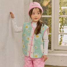 LILIPURRI 女童款雛菊毛圈背心