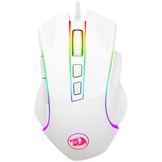 Redragon GRIFFIN RGB 電競有線鼠標 M607W, 白色的