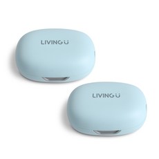 CARTEM UVC 迷你便攜式牙刷清潔收納盒 2入, STB022, 天藍色