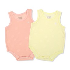 ORGANICMOM 幼兒款Fantasy黃色圓點背心連身衣 2件組 MJSLQS13