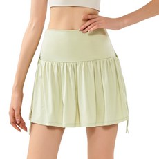 女款運動高腰訓練舞蹈裙, 抹茶綠
