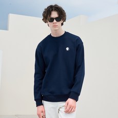 210에디트 남녀공용 이일곰 와펜 양면 라운드 맨투맨