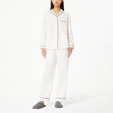 JAJU 女用法蘭絨睡衣上下套組