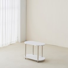 鯨魚家具 Dante 世紀中期收納架 橢圓形 600, 白色, 2層