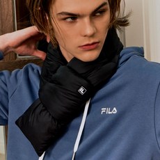 FILA 斐樂 鋪棉圍巾, 黑色, 1個