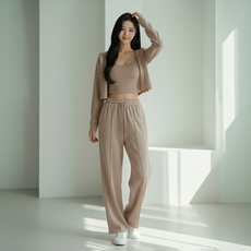 MEICHEL Ire 無袖背心 連帽拉鍊外套 長褲 三件式套裝 12325