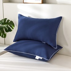 소하임 사계절 베이직 통세탁 베개, 네이비, 2개