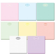 彩色網格筆記本 D805 8入組, 混色, 1套