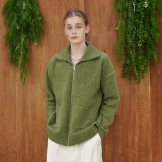 BLONDNINE 羊毛圈毛全拉鍊開襟衫