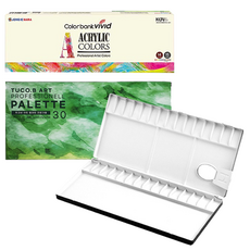 TUCO.B 高級鋁製美術調色盤+壓克力顏料 12ml 15款, 1組, 30格