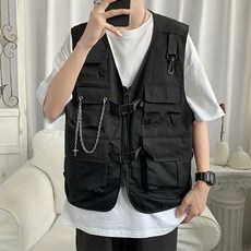 男士DM Tense鏈條口袋釣魚背心