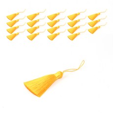 居家生活 基本款流蘇, 黃色, 20個
