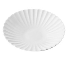 HANKOOK CHINAWARE 韓國陶瓷 Bigmama 特別款荷葉邊盤, 1個, 白色