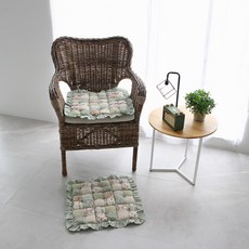 LEENDECO Olivia 立體花朵圖案 家居裝飾 北歐風 咖啡廳 純棉坐墊