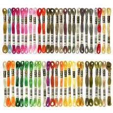 DMC 棉質繡線 25號 50色組, #598~741, 8m