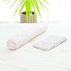 아띠블랑 인견 베개 커버 2p + 바디필로우 세트, 플라워레빗