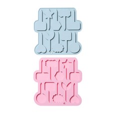 矽膠模具組 10格, 1套, 藍色, 粉色