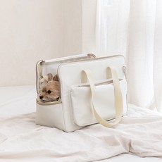 PUPPING EVERY 寵物外出提籠, 1個, 牛奶色