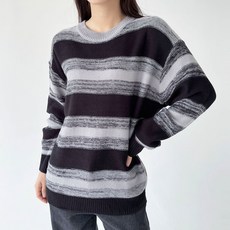 플랜데이 크림 루즈핏 믹스 니트