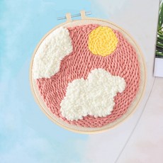 戳戳繡組合包, 1套, 粉色天空