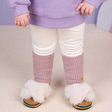 mollimelli 兒童新款撞色貂絨刷毛內搭褲