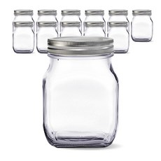 Mir Korea 方形K玻璃瓶 銀色, 800ml, 12個